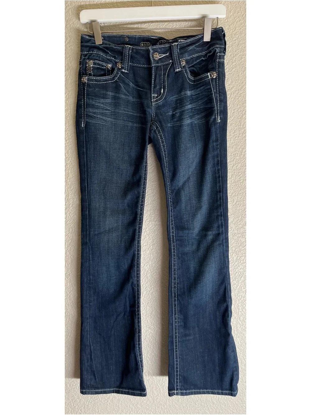 Miss Me Dark Wash Embellished Boot Cut Jeans Women’s Size 26
